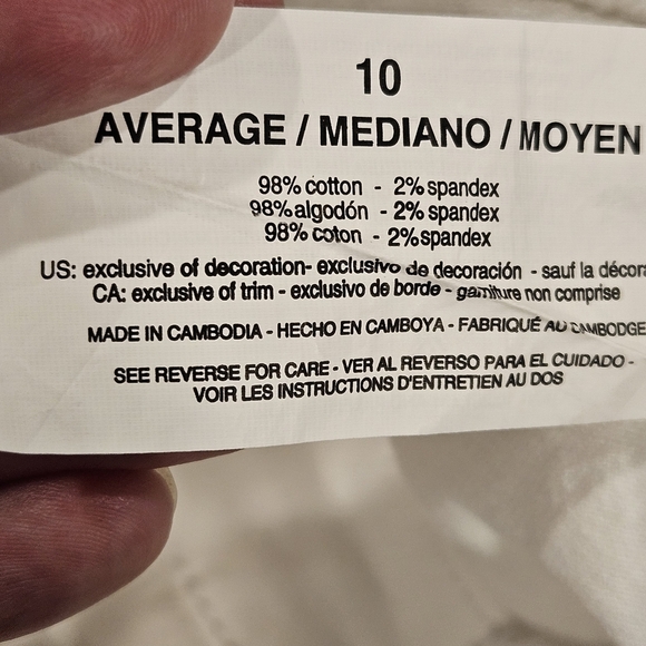 Gloria Vanderbilt NWOT 10 White Amanda Hi Rise Straight Leg Summer Stretch Jean - Picture 6 of 12